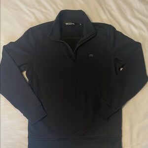 Medium TravisMathew Black Quarter-Zip Pullover